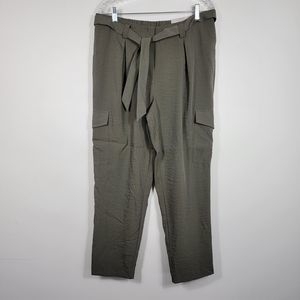 Chico's Size 12R Casual Soft Straight Leg Utility Ankle Deep Olive NWT